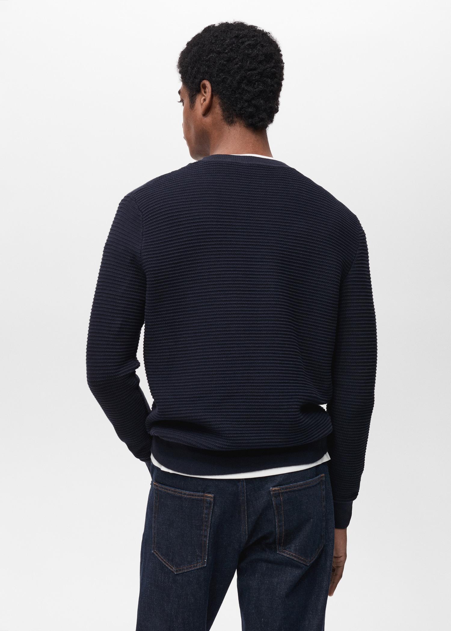 100% cotton braided sweater - Men | MANGO USA Product Image