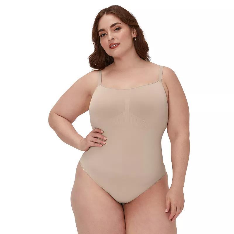 Women's Maidenform® Seamless Thong Bodysuit DMS830, Size: Medium, Evening Blush Product Image