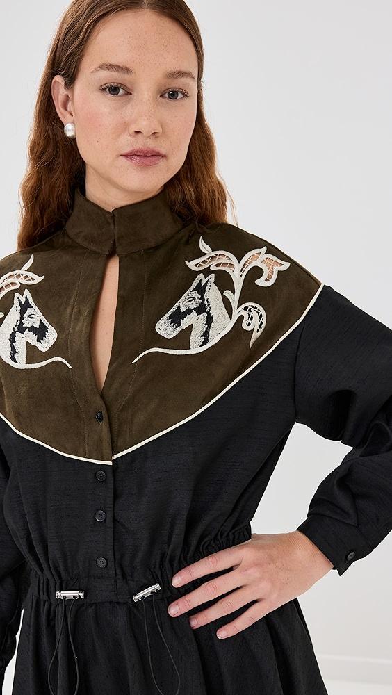Stella Jean Embroidered Shoulder Dress | Shopbop Product Image