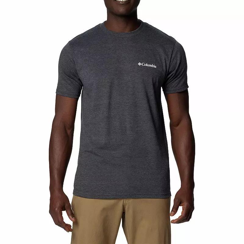 Men's Columbia Outdoor Gear Short Sleeve Graphic Tee, Size: Small, Grey Heather Product Image
