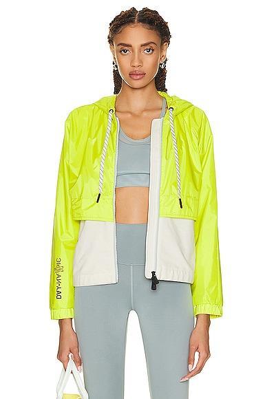 MONCLER Day-namic Two-tone Windbreaker Jacket In White Product Image