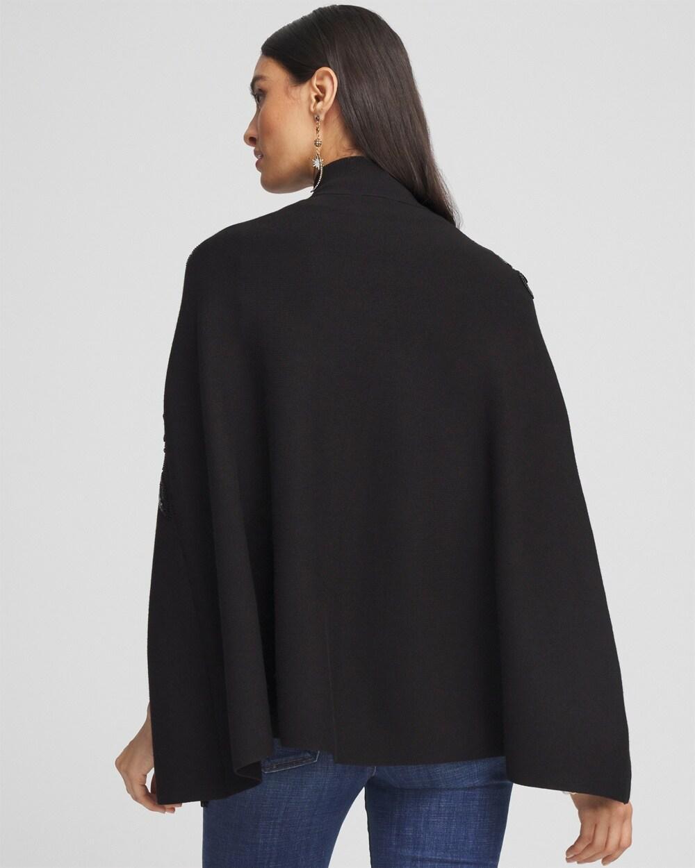 Embellished Zip Front Cape Product Image