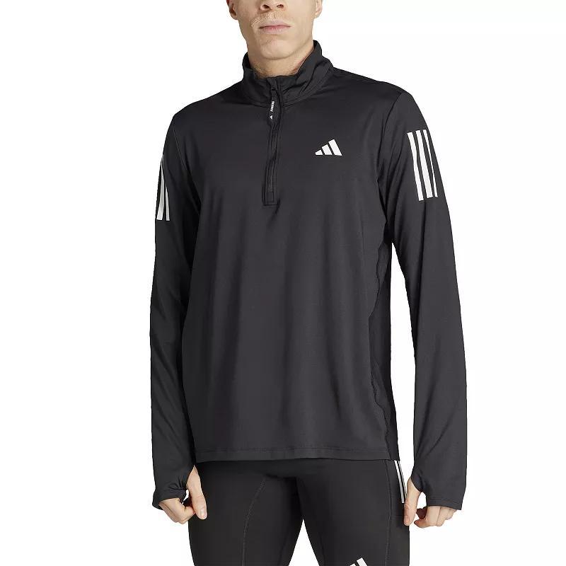 adidas Own the Run Half-Zip Jacket Black S Mens Product Image