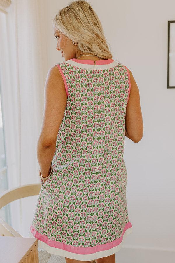 Sunkissed Moment Floral Mini Dress in Olive Product Image