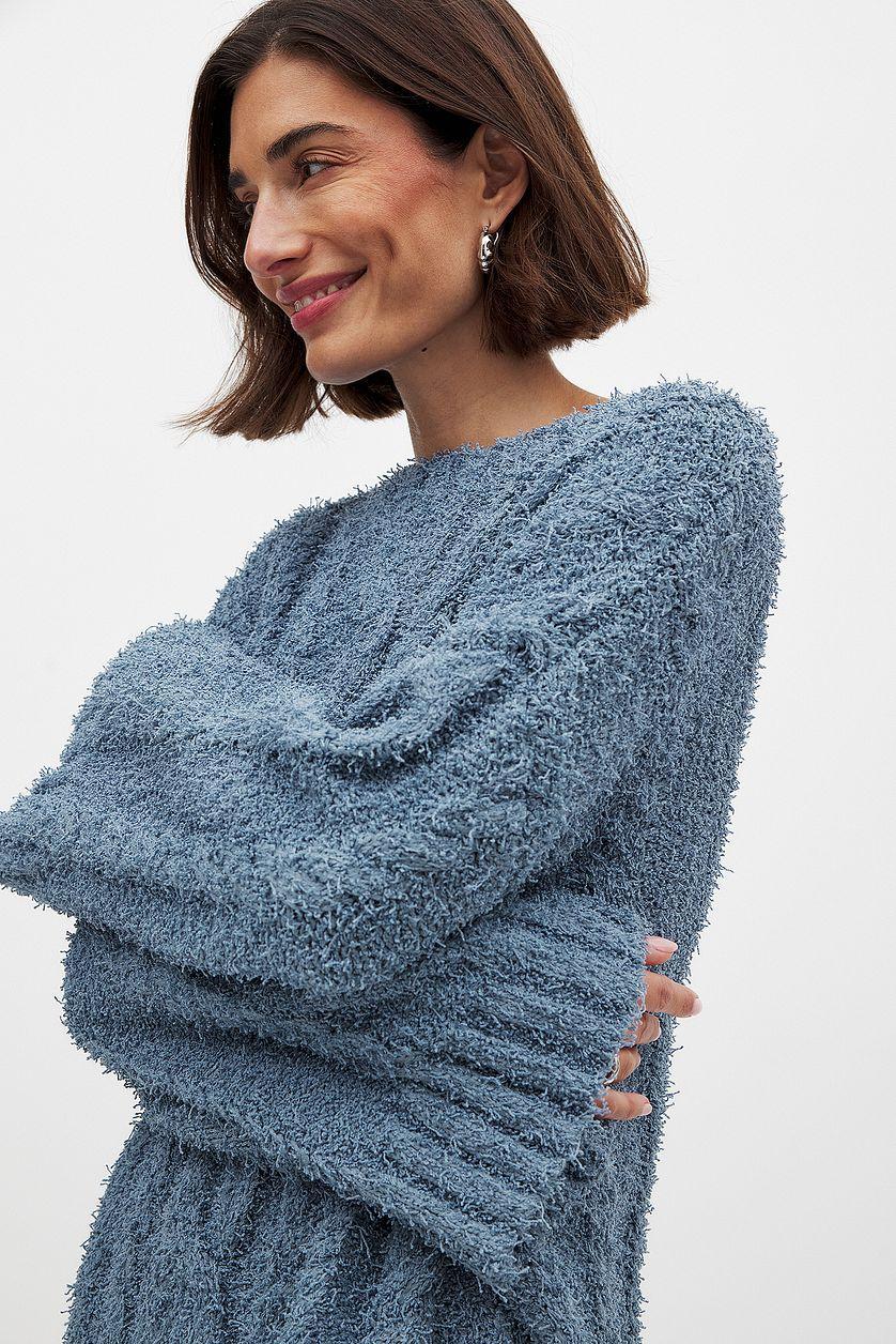 Knitted Oversized Cable Sweater Product Image