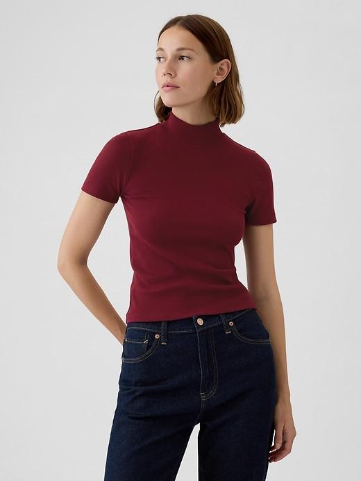 Modern Rib Mockneck T-Shirt Product Image