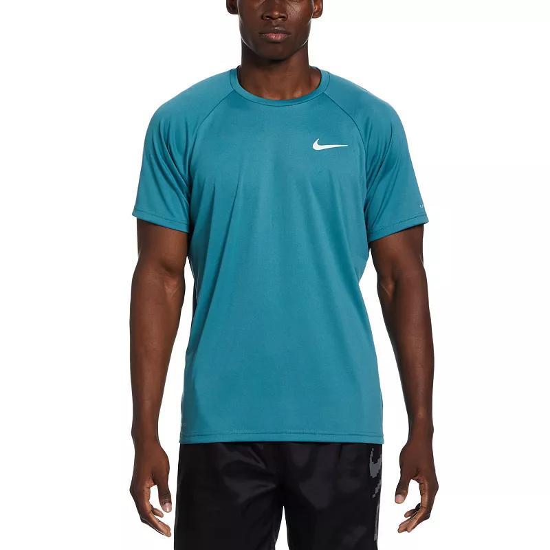 Men's Nike Dri-FIT UPF 40+ Hydroguard Short Sleeve Swim Tee, Size: Medium, Iron Gray Product Image