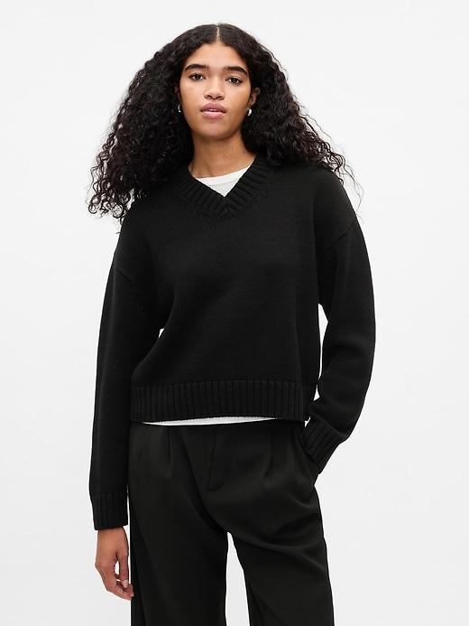 Oversized V-Neck Sweater Product Image