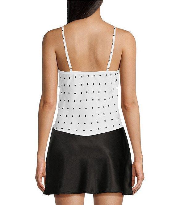 Evolutionary Sleeveless V-Neck Polka Lace Cami Top Product Image