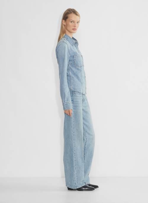 the 90s sculpt denim shirt Product Image