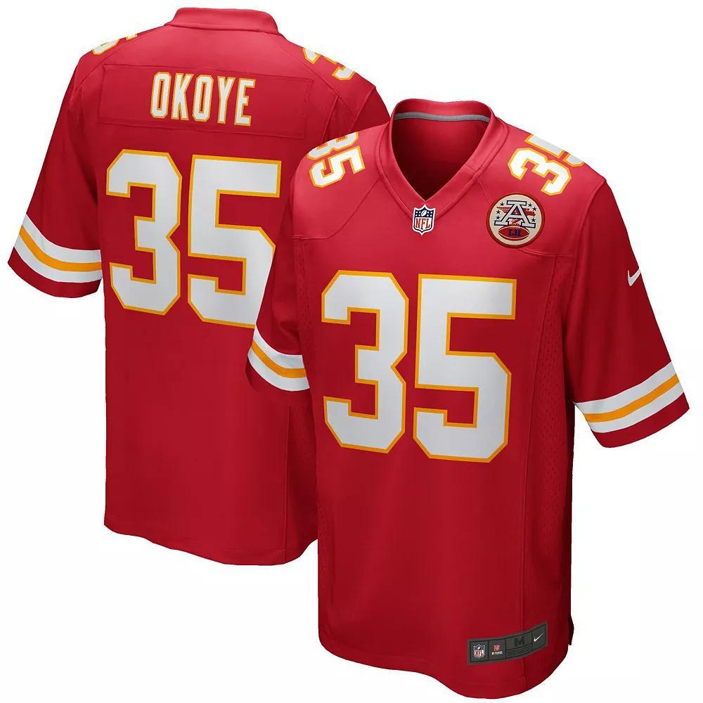 Men's Nike Christian Okoye Red Kansas City Chiefs Game Retired Player Jersey, Size: 3XL Product Image