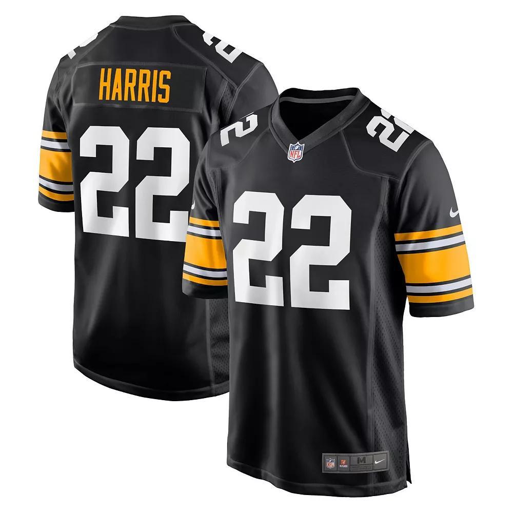 Men's Nike Najee Harris Black Pittsburgh Steelers Home Player Game Jersey, Size: 3XL Product Image