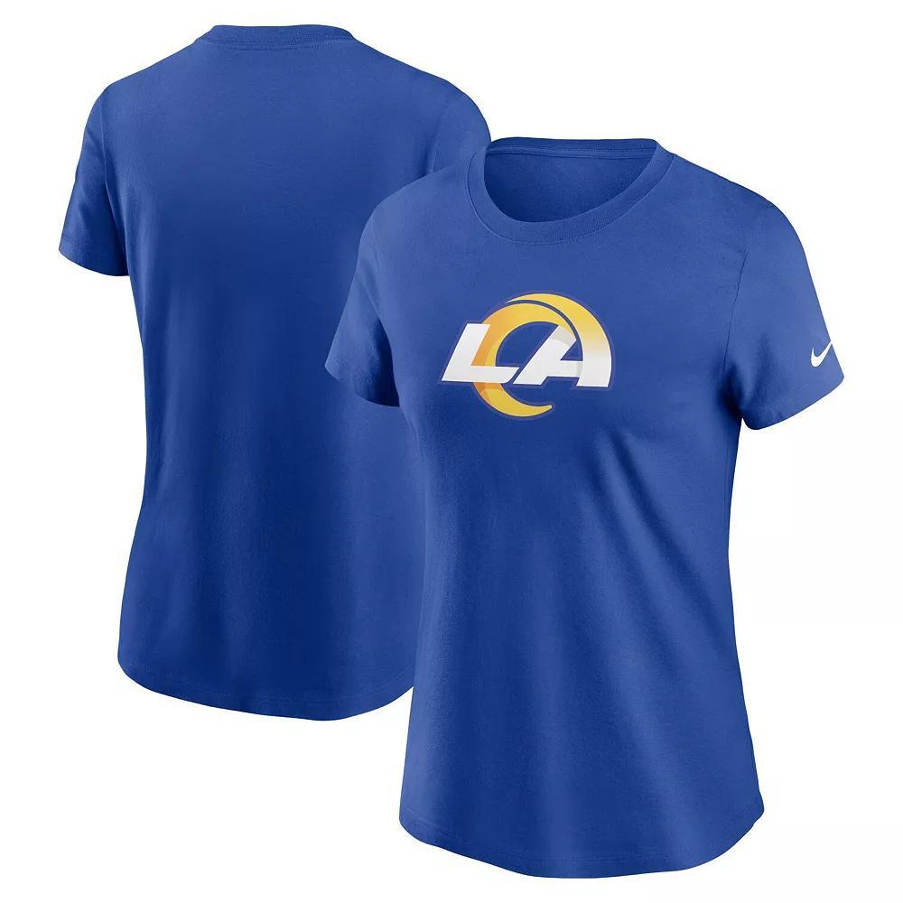 Women's Nike Royal Los Angeles Rams Primary Logo T-Shirt, Size: Medium, Blue Product Image