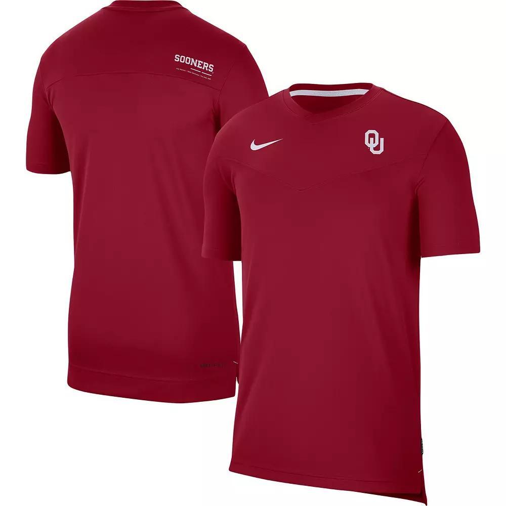Men's Nike Crimson Oklahoma Sooners 2022 Coaches UV Performance T-Shirt, Size: XL, Red Product Image