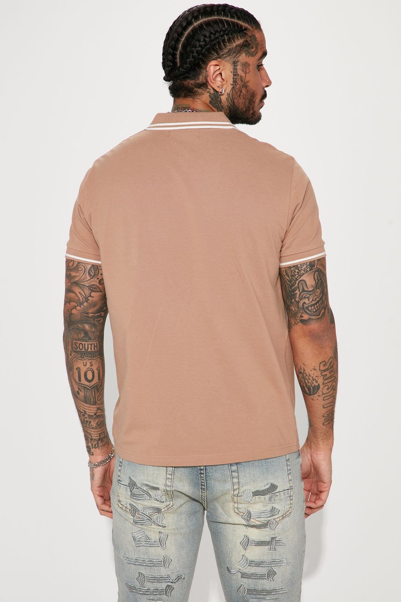 Wilson Short Sleeve Polo - Khaki Product Image