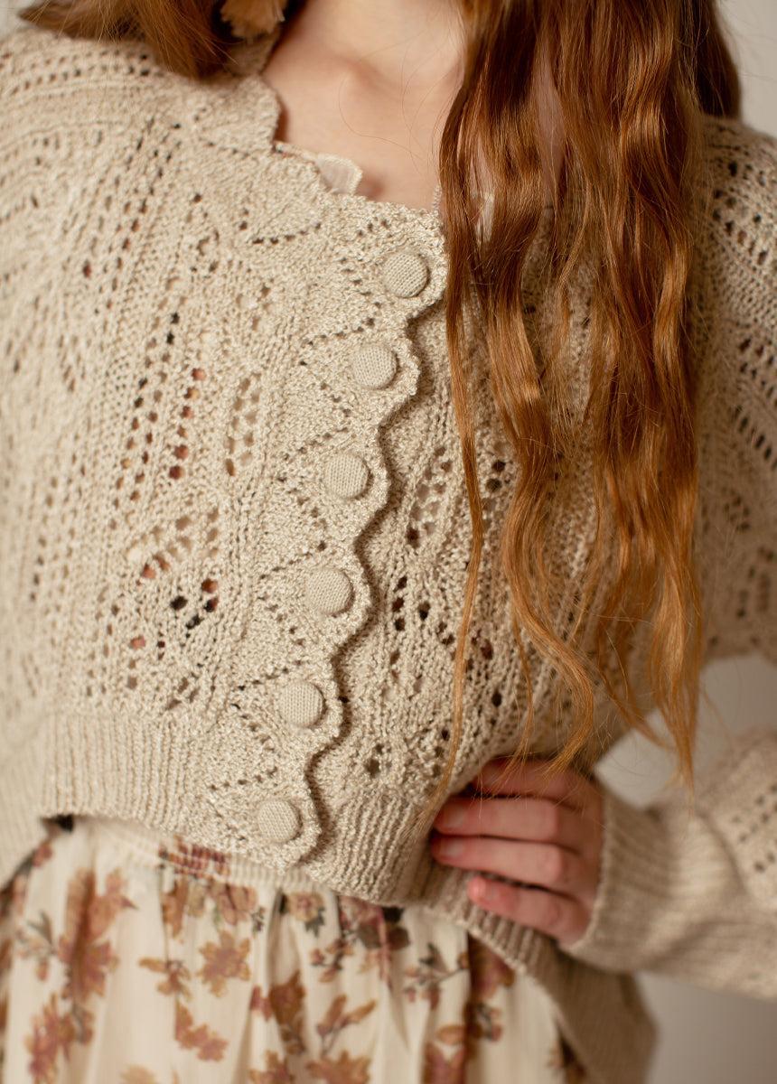Jelina Sweater in Light Taupe Girls Product Image