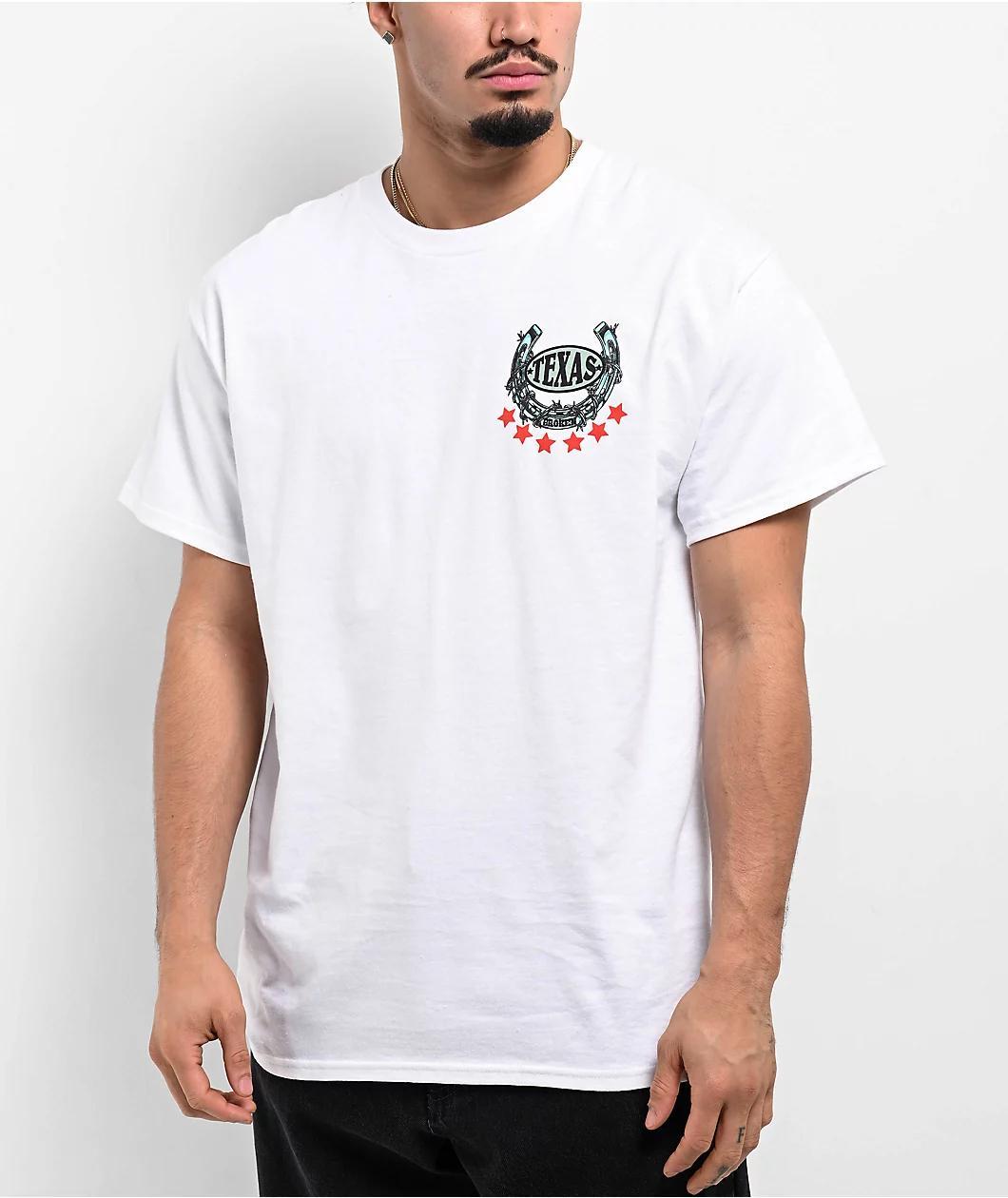 Broken Promises Texas Six Flags White T-Shirt Product Image