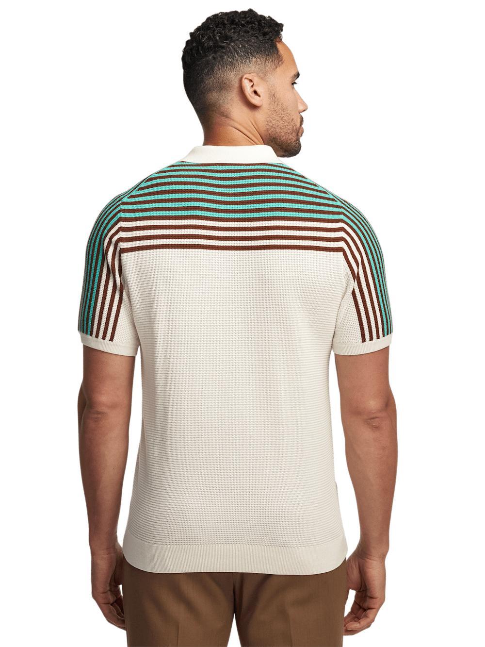 Cotton Three Button Polo - Multi Product Image