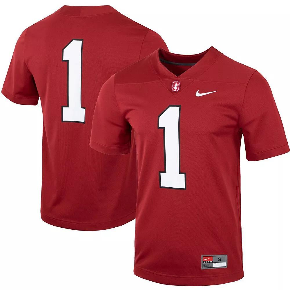 Men's Nike #1 Cardinal Stanford Cardinal Untouchable Football Jersey, Size: Medium, Red Product Image