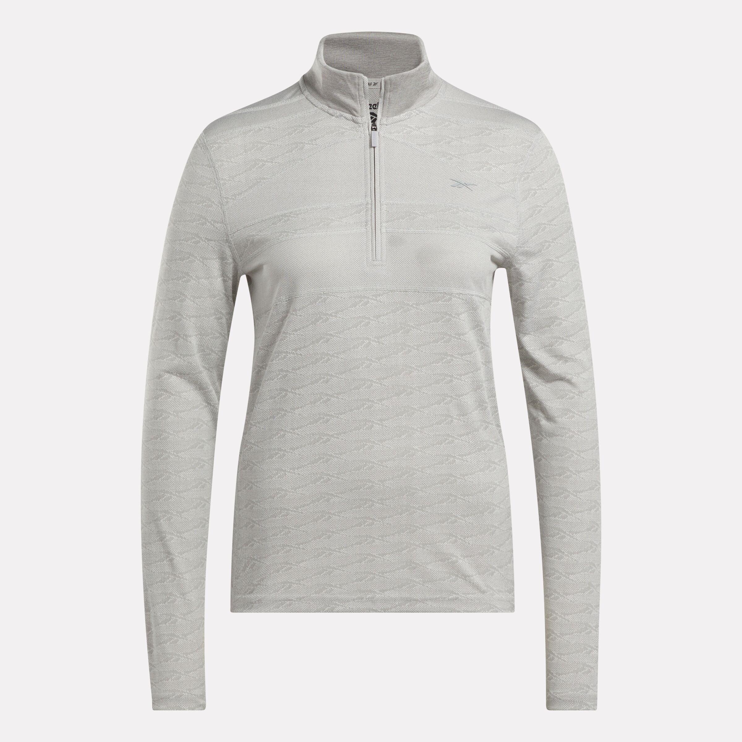 Women's Long Sleeve Engineered Vector Jacquard 1/4 Zip Golf Pullover Top Product Image