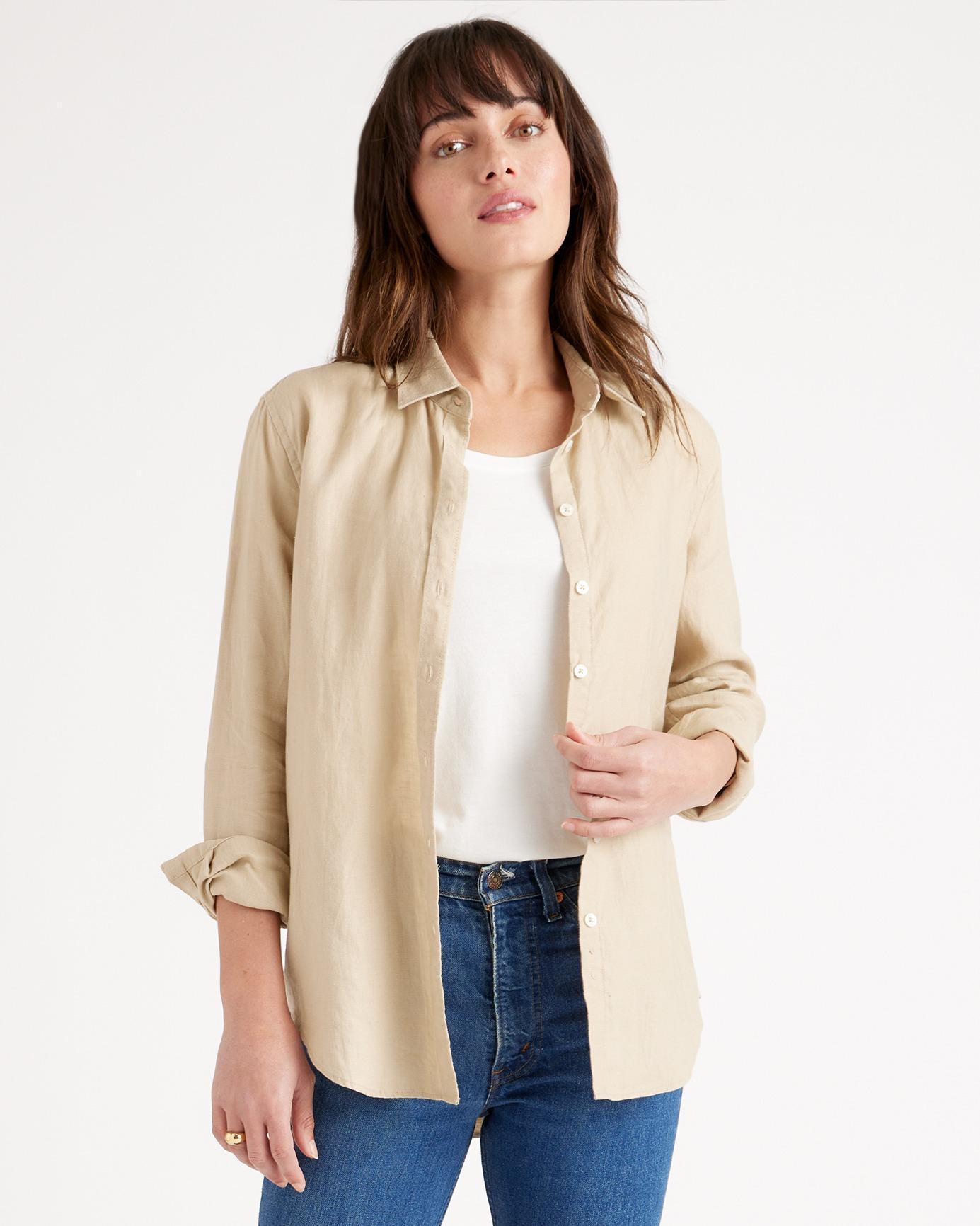 Quince | Women's Long Sleeve Shirt Size XL, Linen Product Image