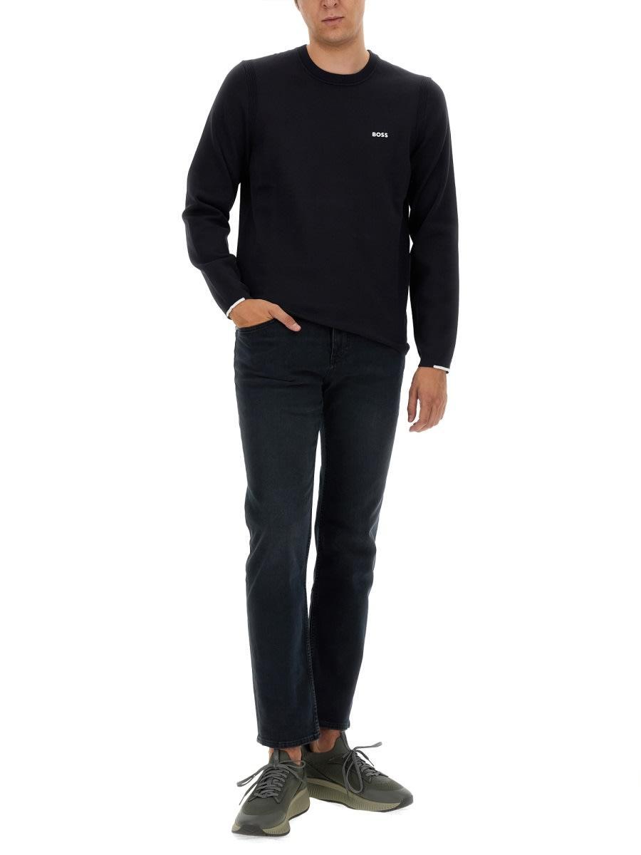 HUGO BOSS Sweatshirt With Logo In Blue Product Image