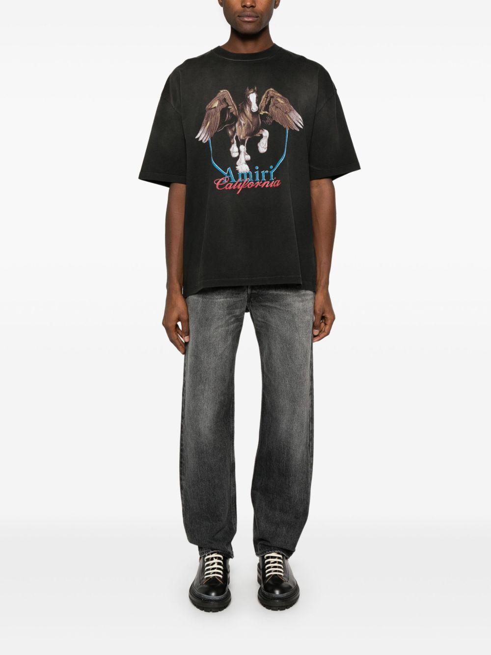 AMIRI Men's Vintage Wash Pegasus T-shirt T-shirt In Black Product Image
