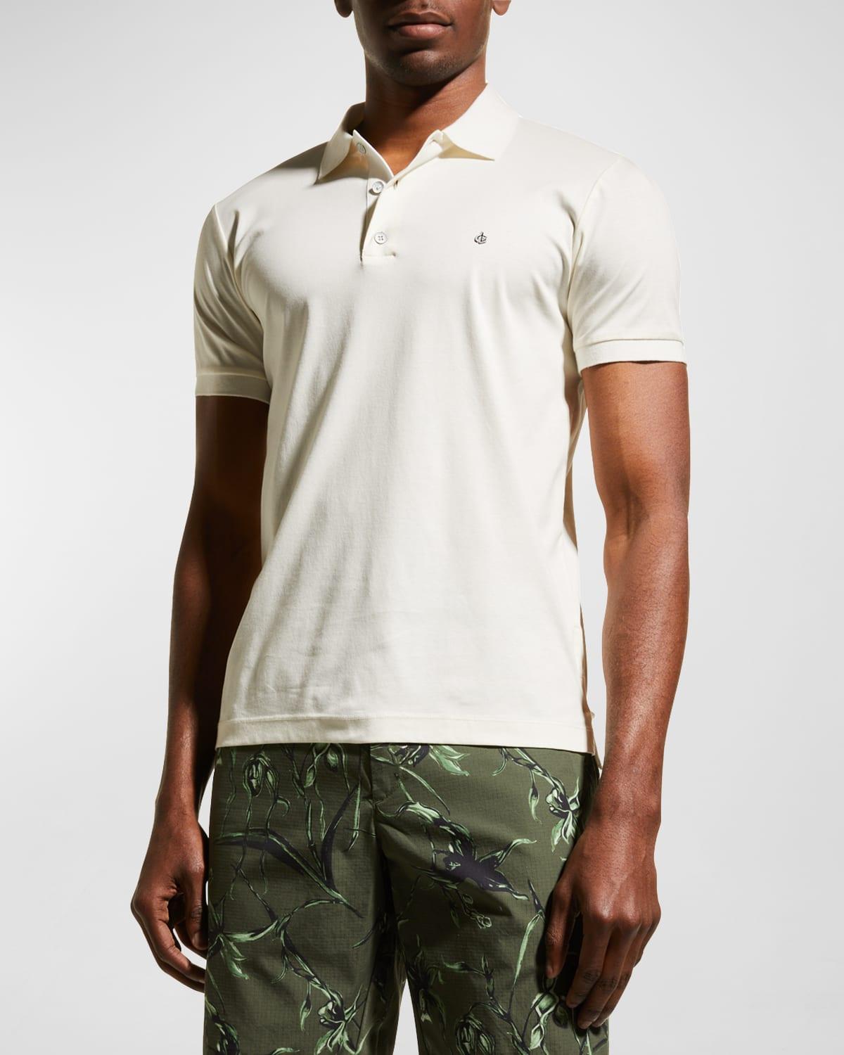 Mens Interlock Knit Polo Shirt Product Image