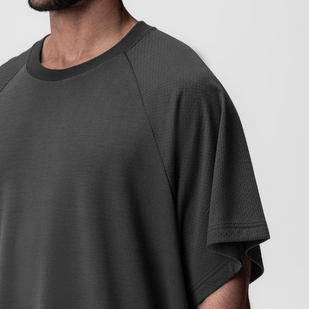 0946. Waffle Knit Oversized Tee - Space Grey Product Image