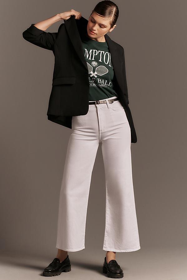 Joes Jeans The Mia High Rise Wide Leg Ankle Jeans in White Product Image
