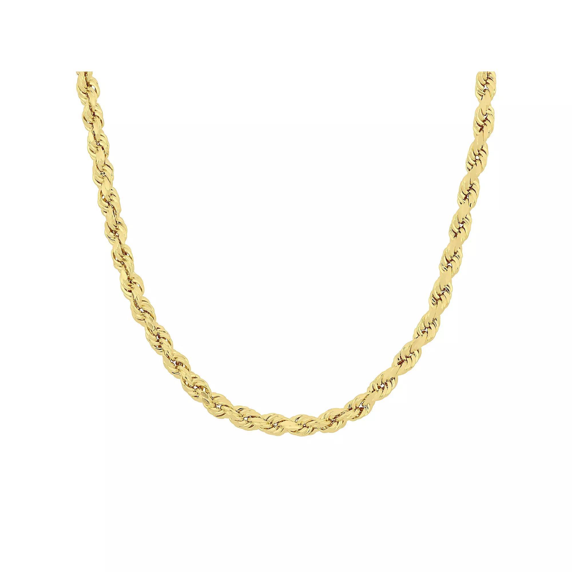 Stella Grace 14k Gold Rope Chain Necklace, Men's, Size: 24" Product Image