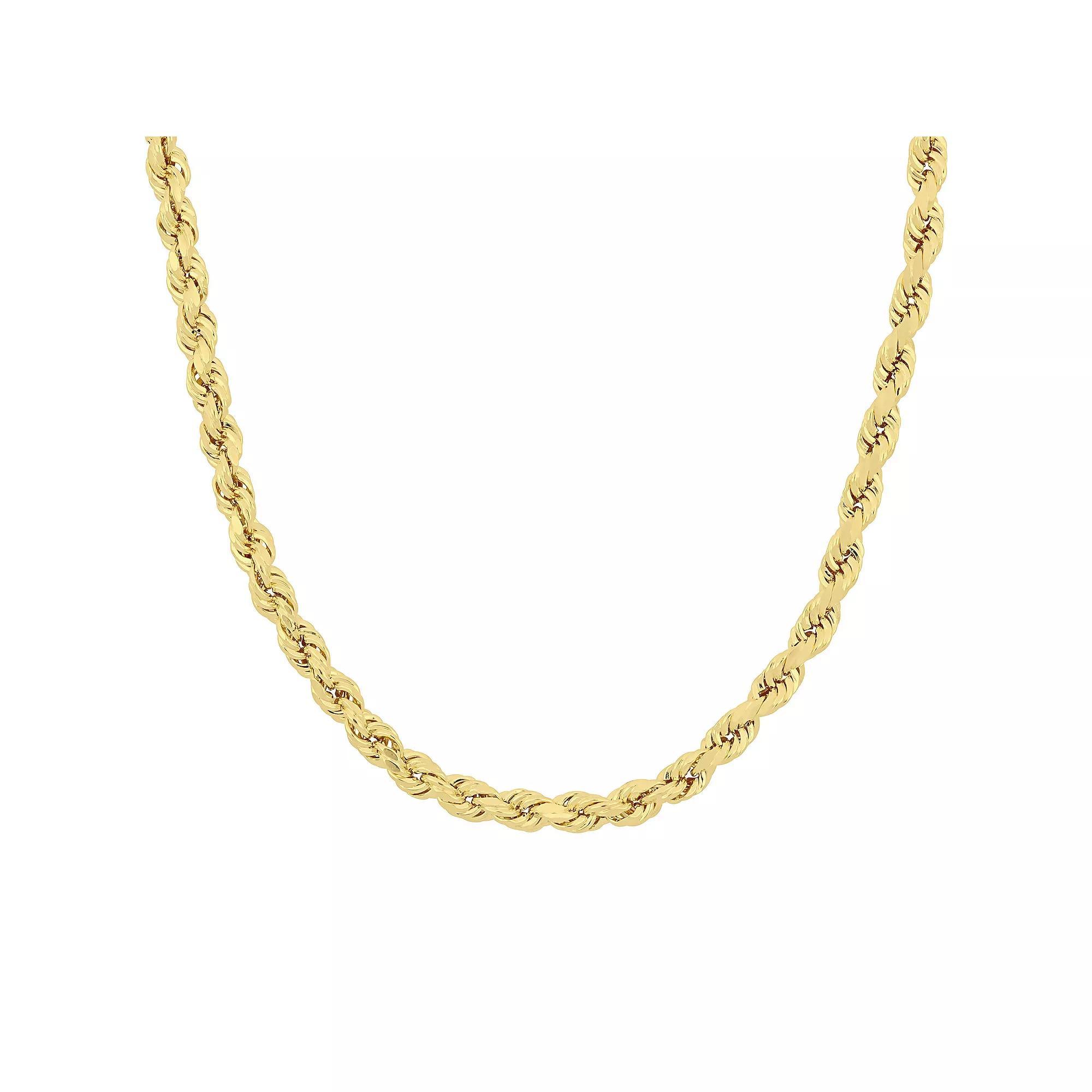 Stella Grace 14k Gold Rope Chain Necklace, Men's, Size: 24" Product Image