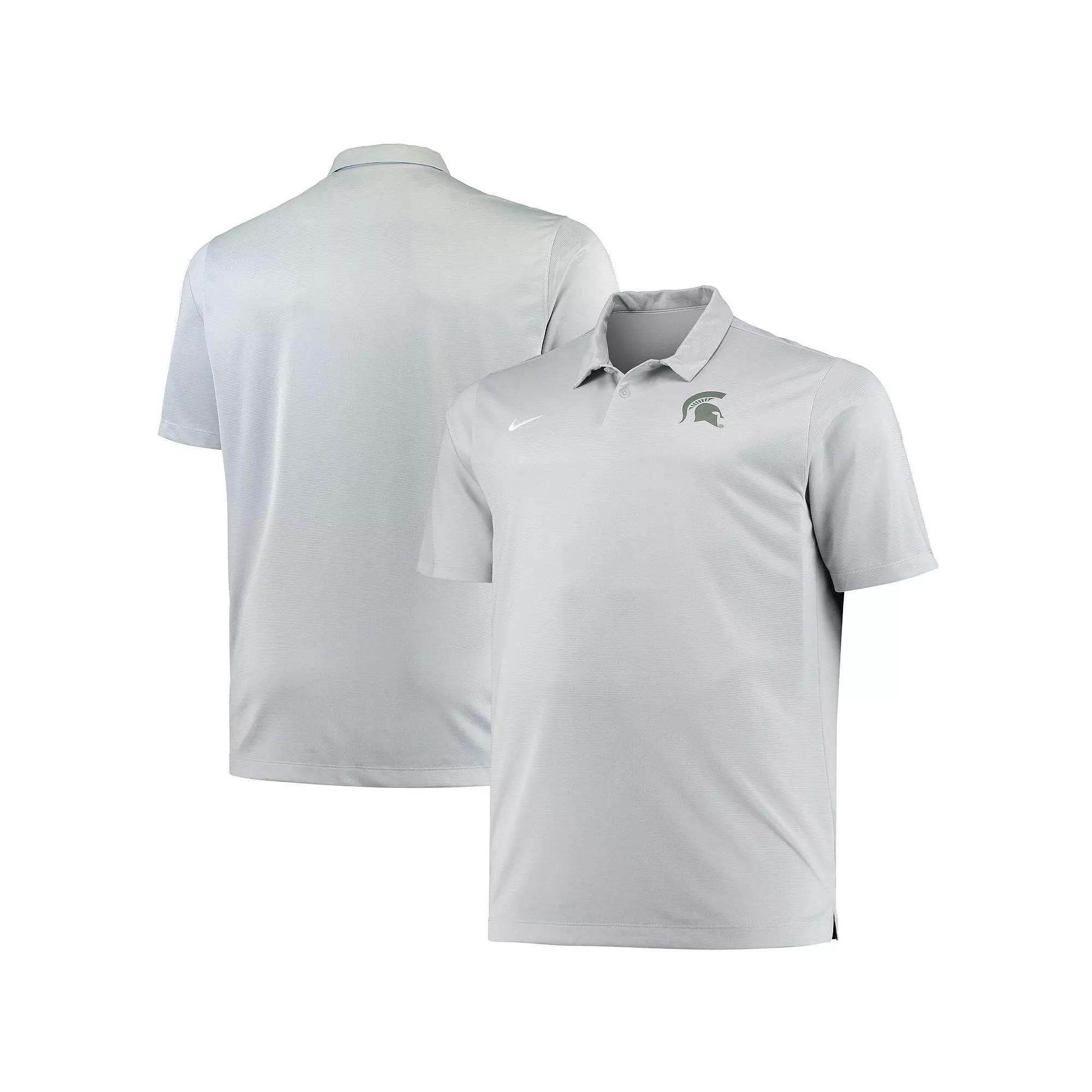 Men's Nike Heathered Gray Michigan State Spartans Big & Tall Performance Polo, Size: 3XB, Grey Product Image