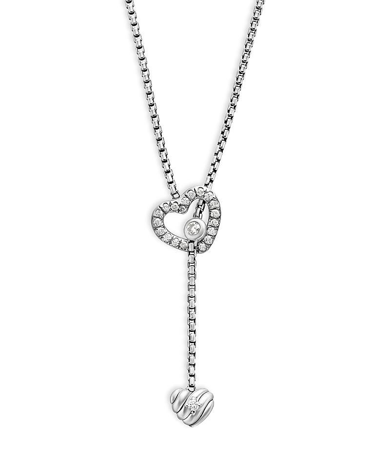 Womens Heart Y Necklace With Diamonds Product Image