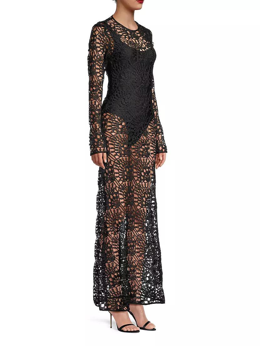 Camila Geometric Lace Maxi Dress Product Image
