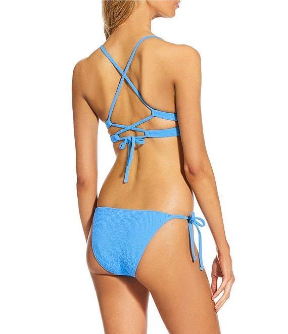 GB Scrunchie Textured Tie Side Hipster Swim Bottom Product Image