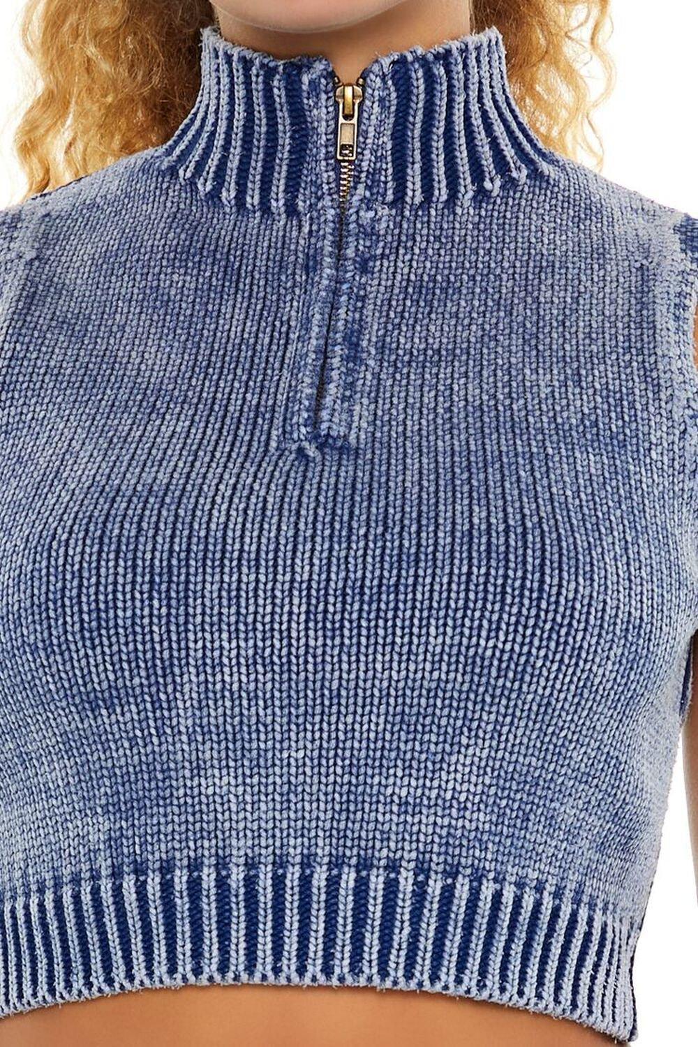 Cropped Half-Zip Sweater Vest | Forever 21 Product Image