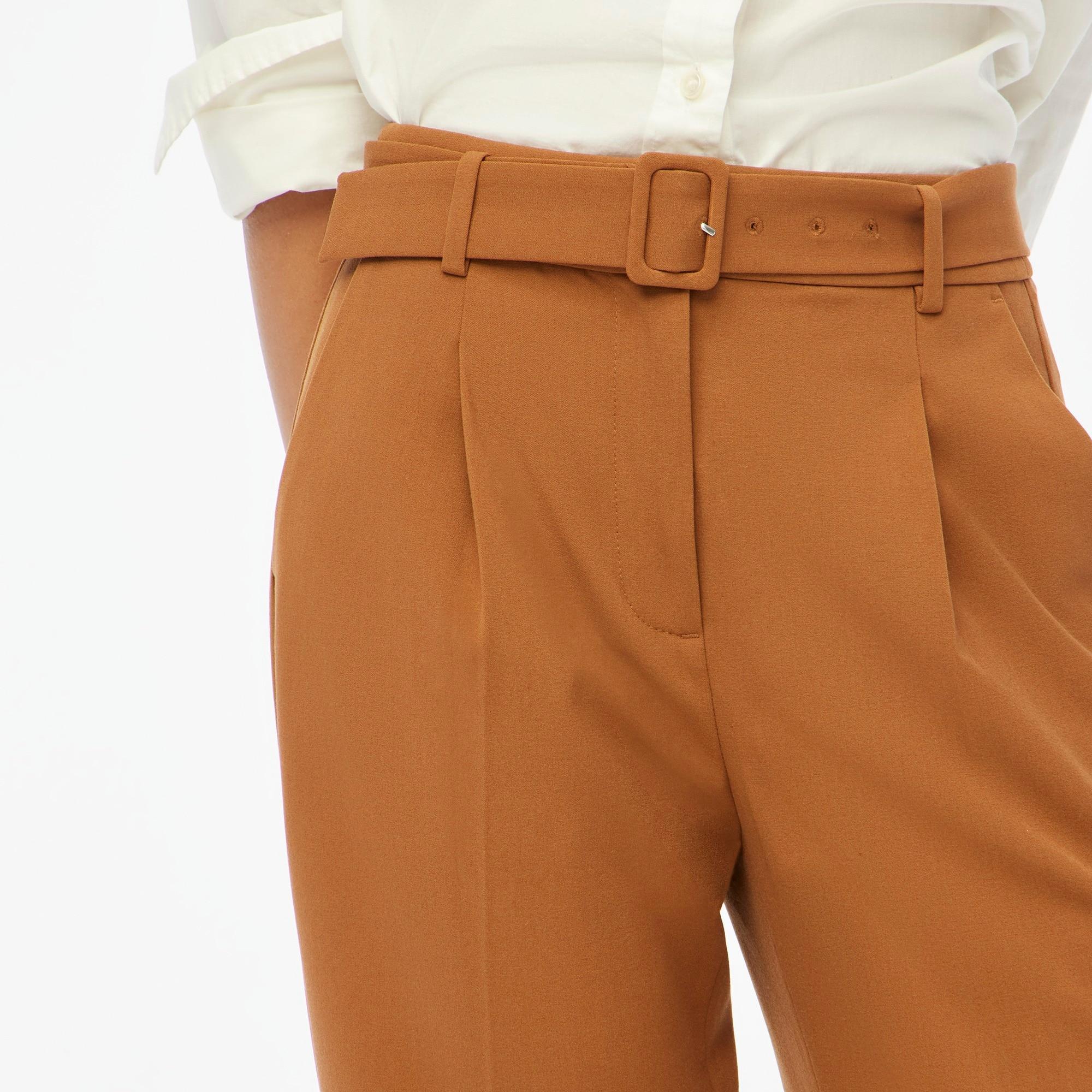 Belted straight-leg trouser pant Product Image