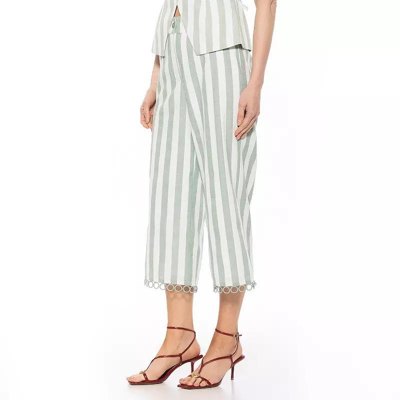 Womens ALEXIA ADMOR Lucy Ankle Length Circle Trim Wide Leg Pants, Womens Product Image