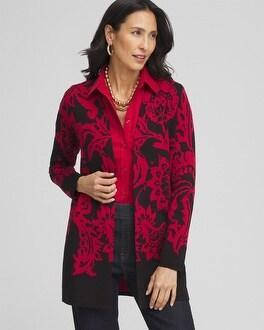Floral Jacquard Cardigan Product Image
