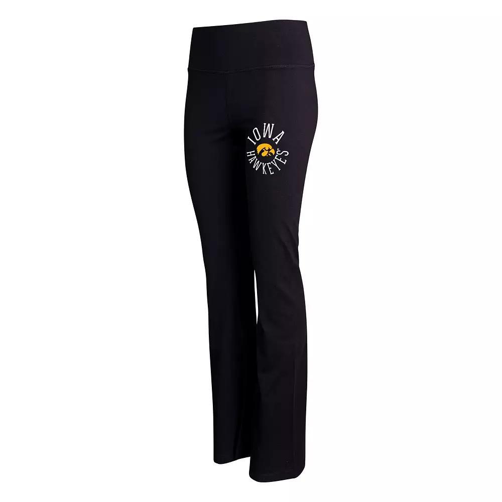 Women's Concepts Sport Black Iowa Hawkeyes Enclave Tri-Blend Flared Leggings, Size: Small Product Image