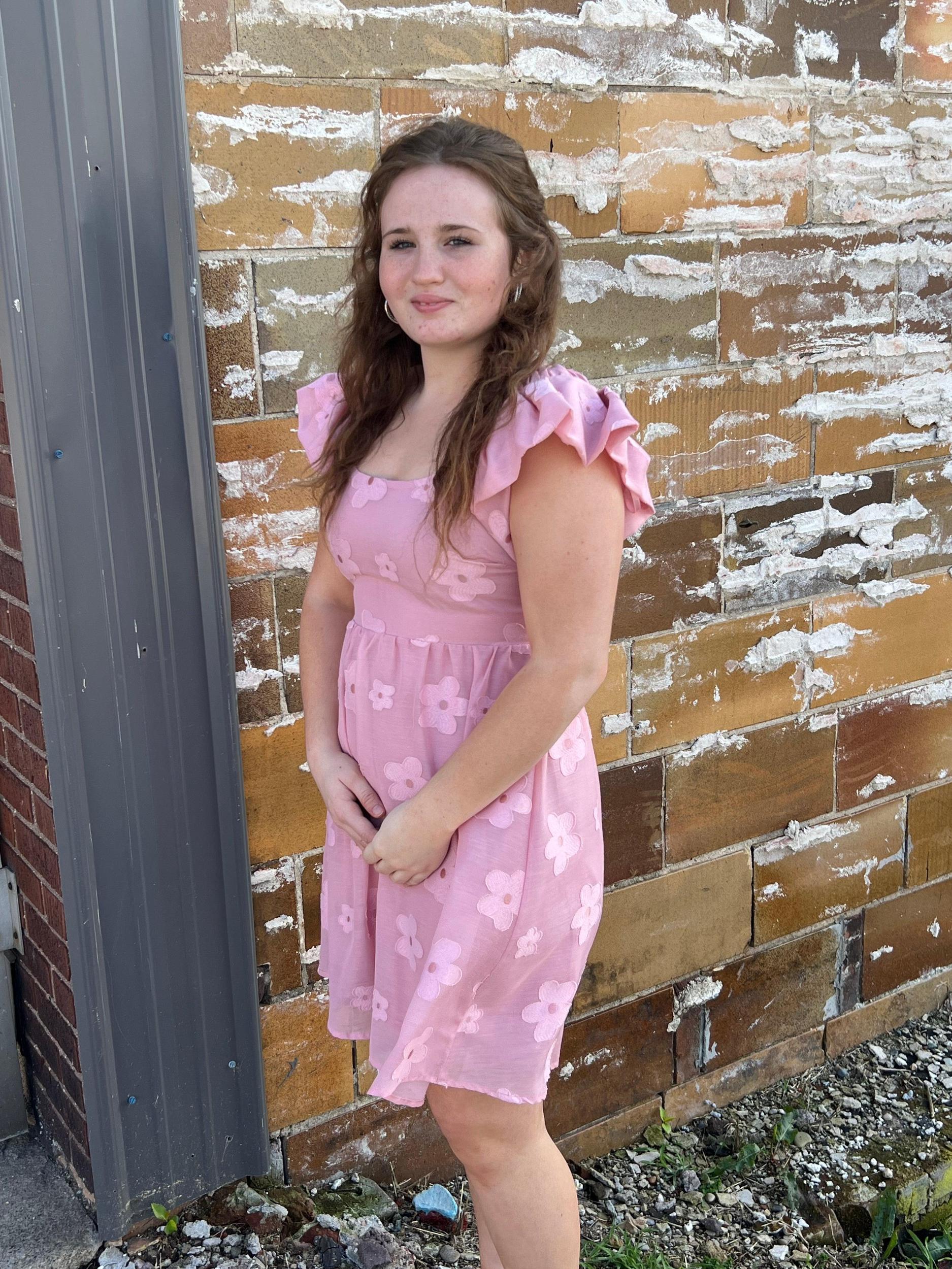 Pink Flower Tea Party Dress Female Product Image
