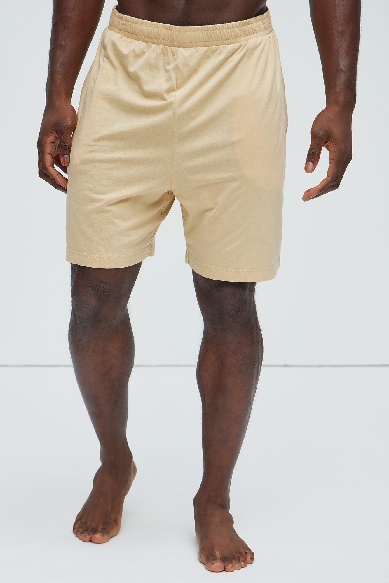 Essential Modal Lounge Shorts - Khaki Product Image
