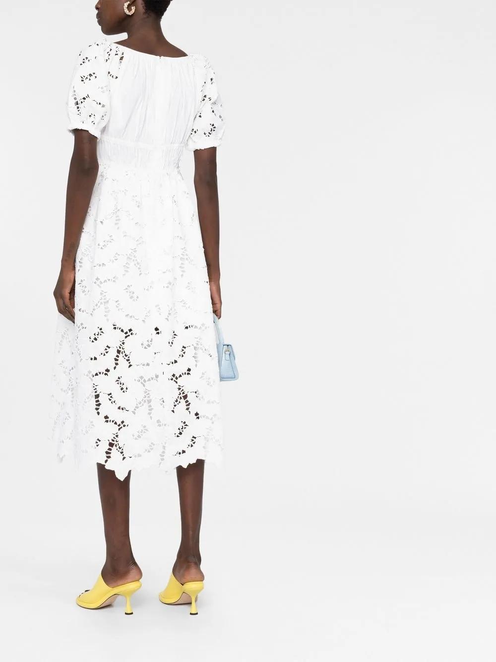 flared lace midi dress Product Image