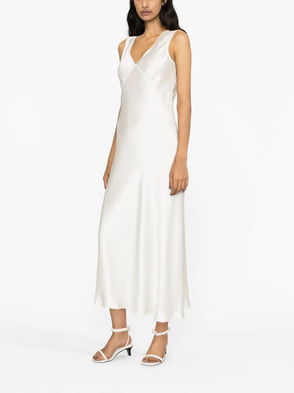 Bordeaux silk slip dress Product Image