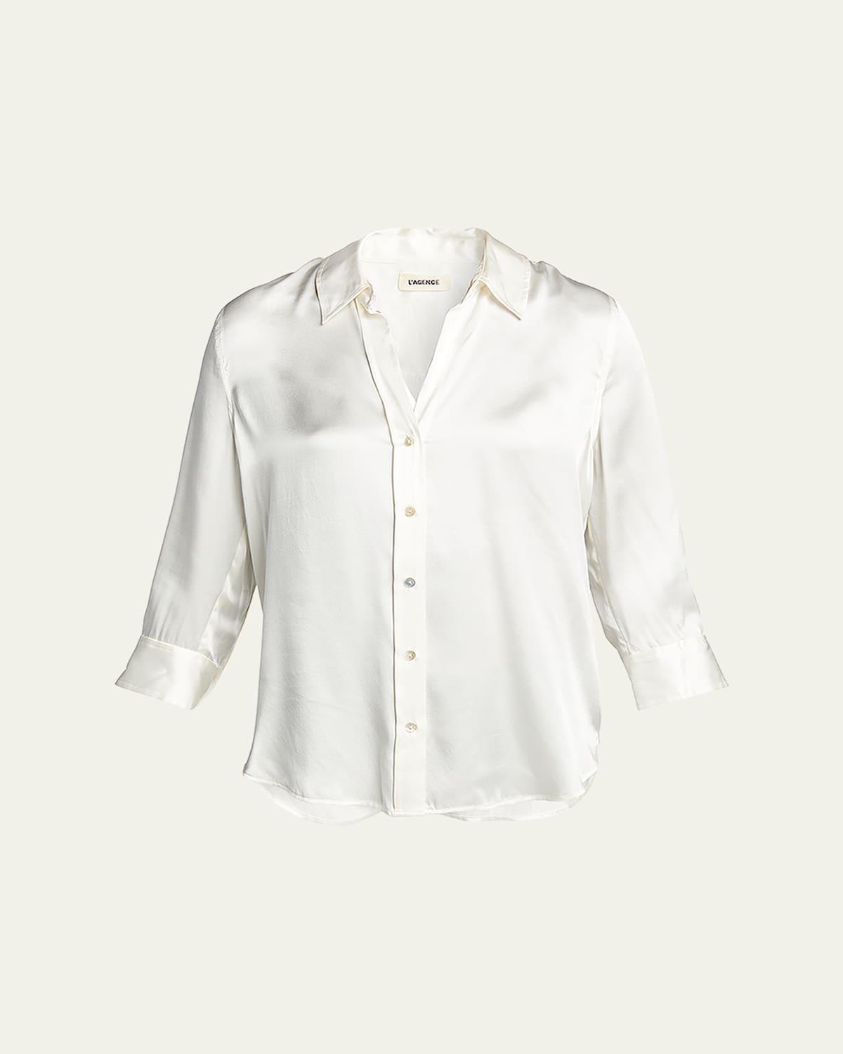 LAgence Dani Silk Charmeuse Blouse Product Image