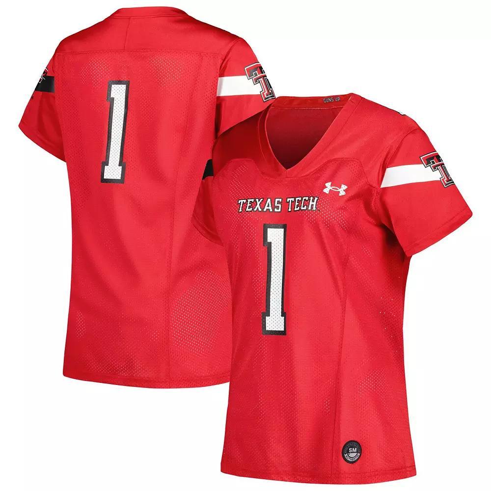 Womens Under Armour #1 Texas Tech Raiders Replica Football Jersey Product Image
