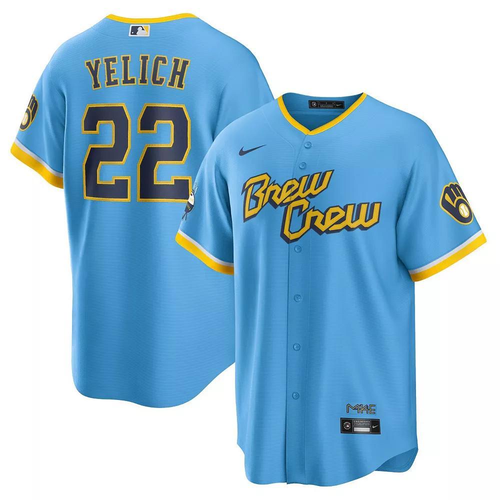Nike Men's MLB Milwaukee Brewers City Connect (Christian Yelich) Replica Baseball Jersey Product Image
