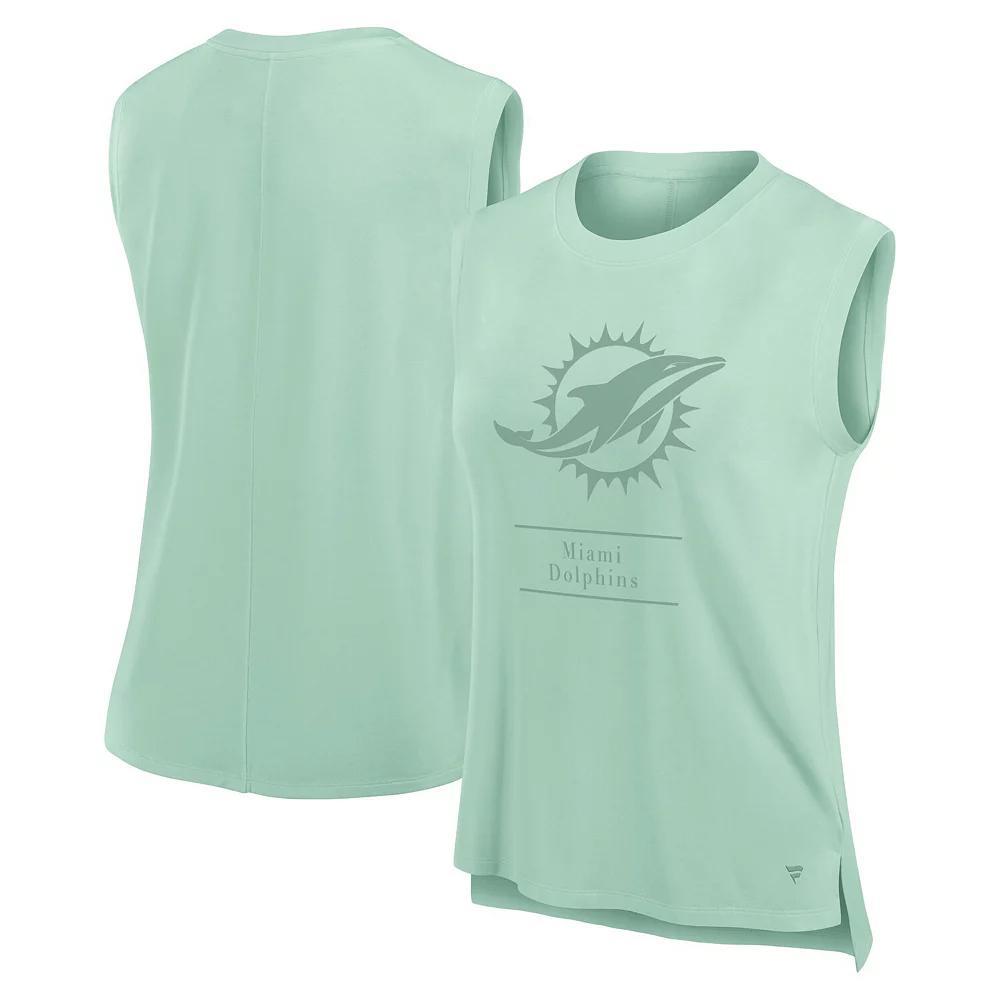 Women's Fanatics Mint Miami Dolphins Studio Embrace Tank Top, Size: 3XL, Team Product Image