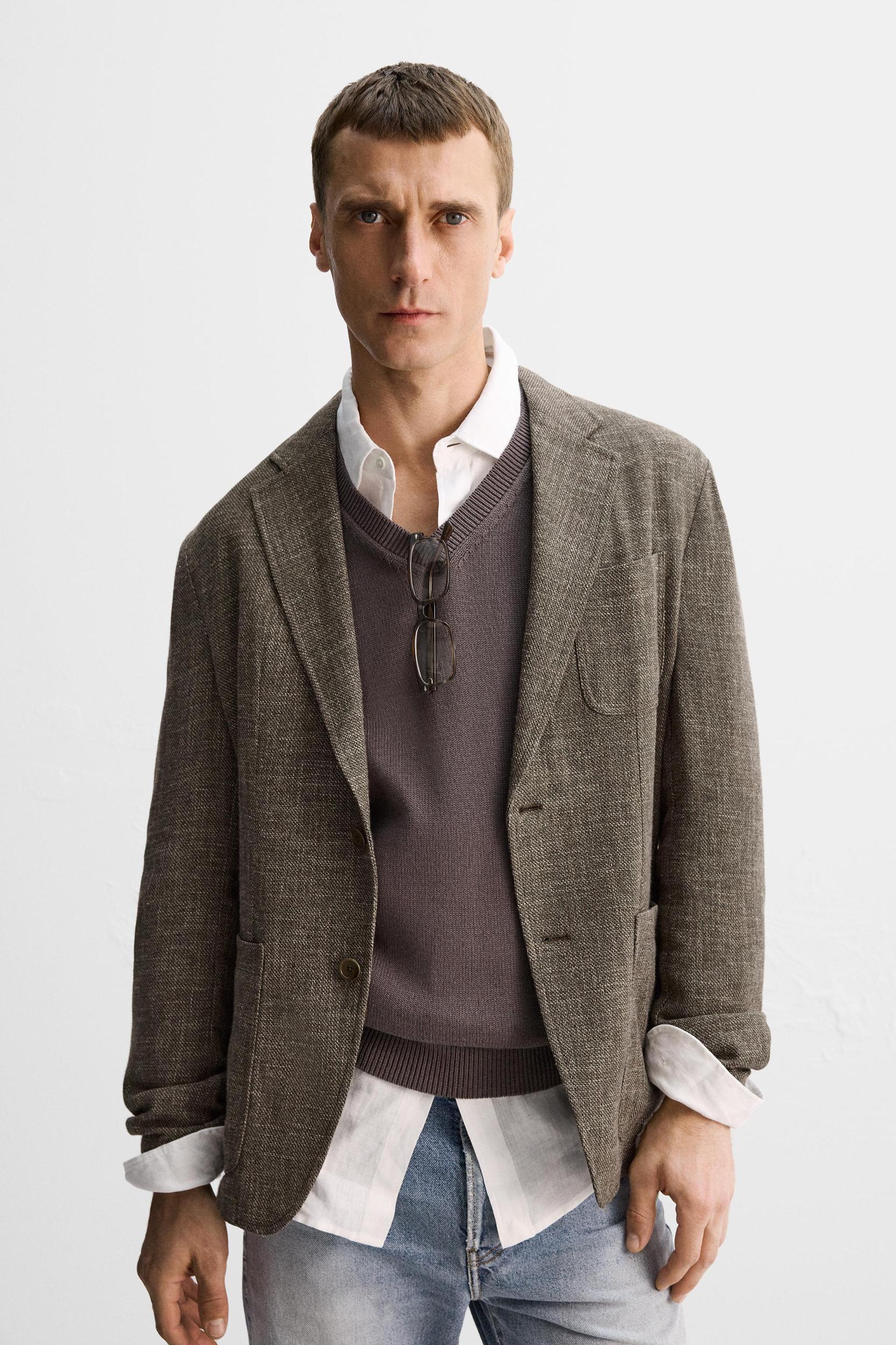RELAXED FIT VISCOSE - COTTON LIMITED EDITION BLAZER Product Image